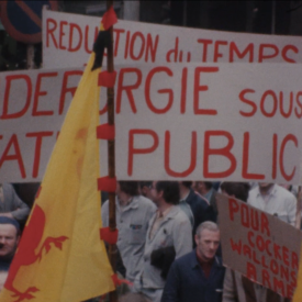 Manifestation des métallos à Liège en 1978